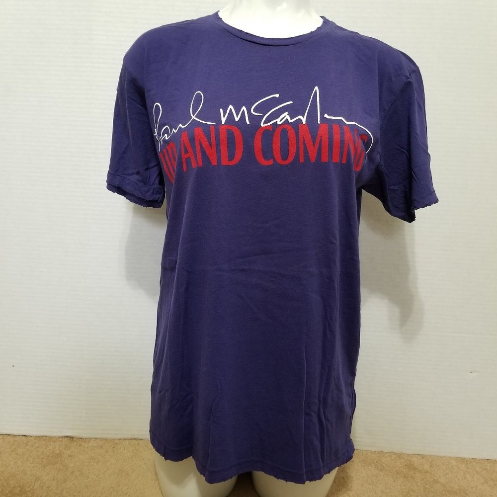Paul McCartney shirt Large Vintage Up and Coming Tour distressed hems band merch